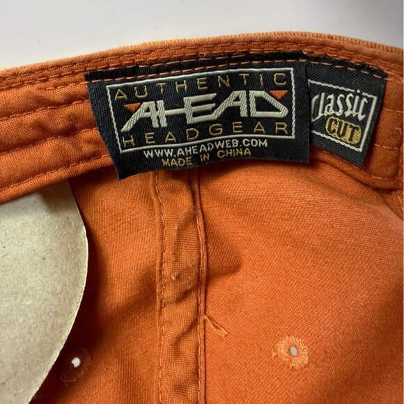 Ahead Shipyard Golf Club Baseball Hat Clipper Ship Snap Back Cap Faded Orange - Picture 7 of 9